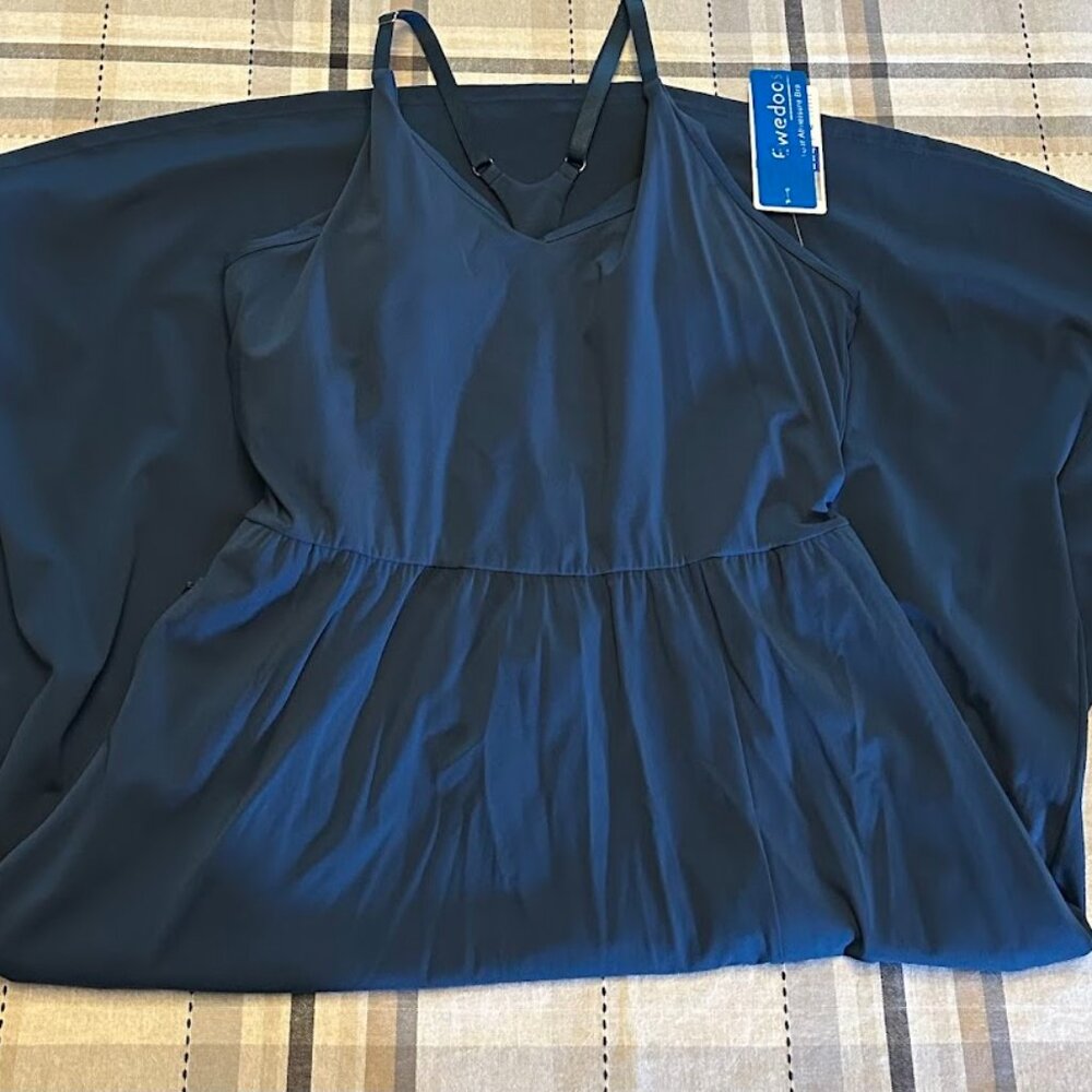 Ewedoos Teal Athletic Tennis Dress built in Shorts & Bra Size XXL